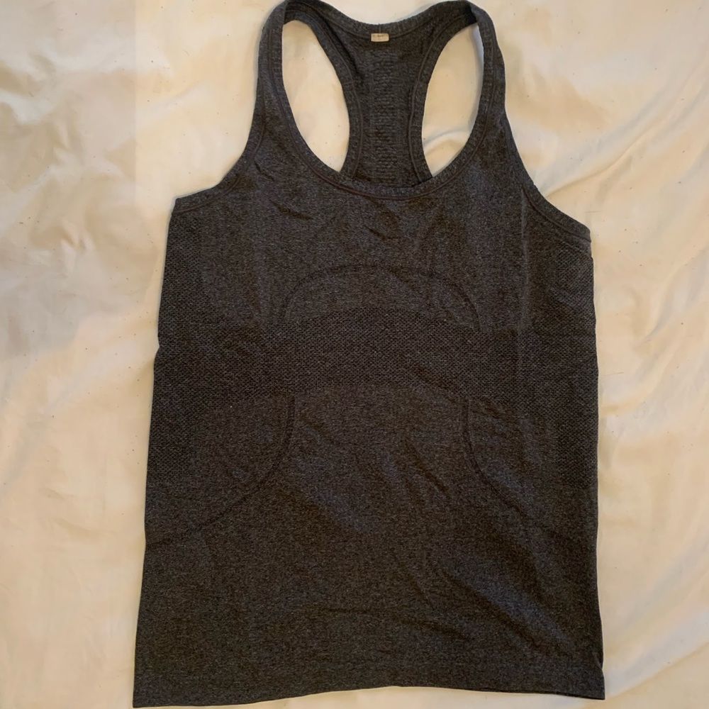 lululemon athletica Dark Charcoal Gray Racerback Tank Top